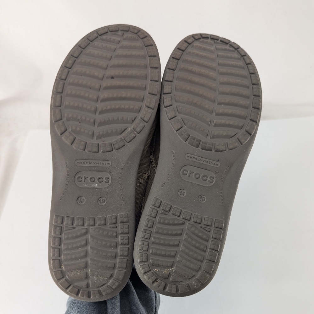 CROCS Santa Cruz Casual Mens Slip On Shoe Brown Tan Size 13 - Picture 7 of 7